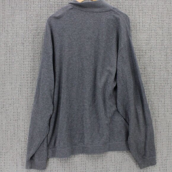 Cutter & Buck Sweater Mens 2XL Gray Solid Half Zip Long Sleeve Lightweight - Picture 6 of 8